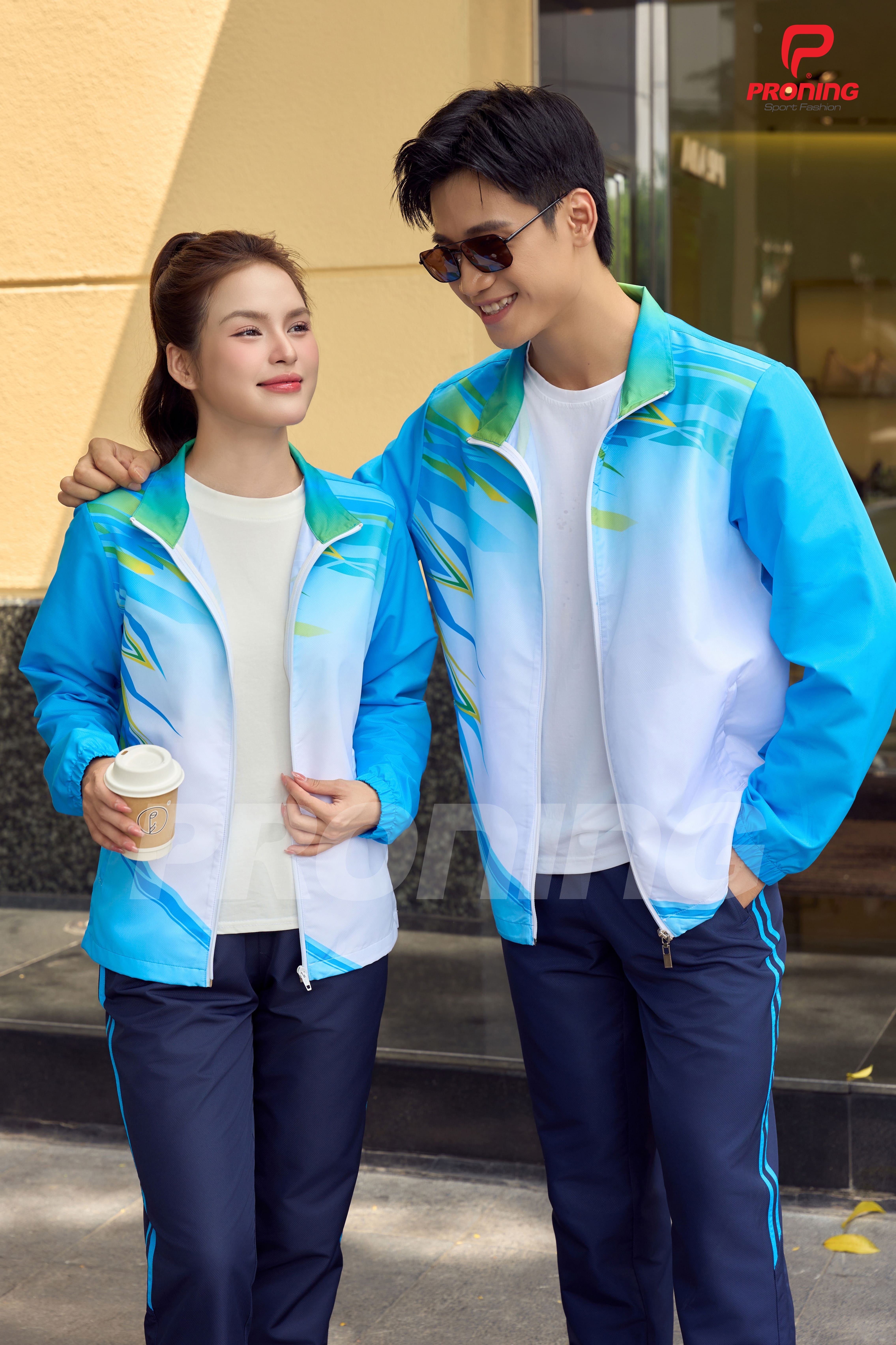 Bộ gió thể thao nam MDB-257 xanh cô ban phối navy